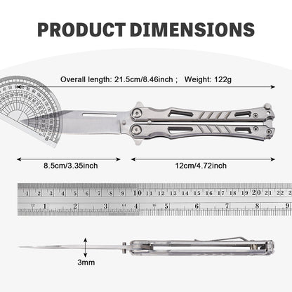 Balisong Butterfly Knife – Silver
