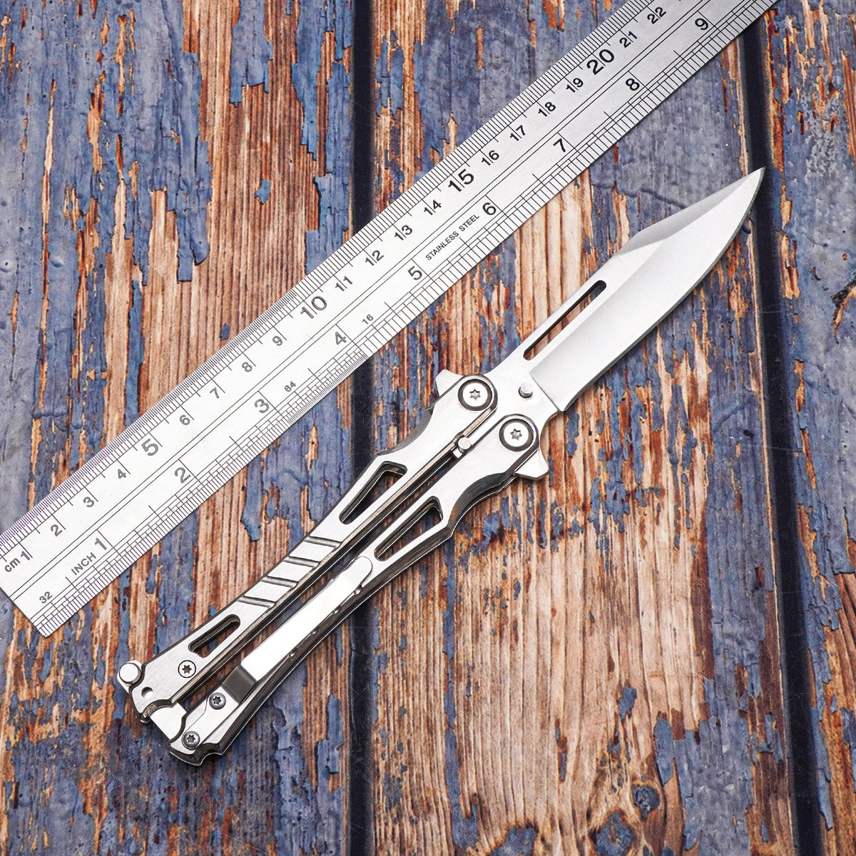 Balisong Butterfly Knife – Silver