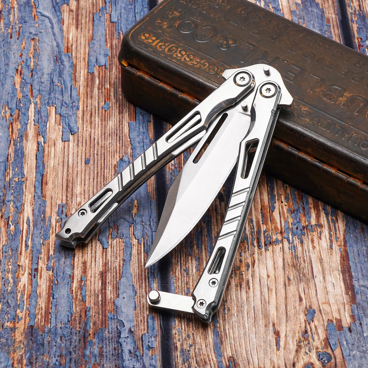 Balisong Butterfly Knife – Silver