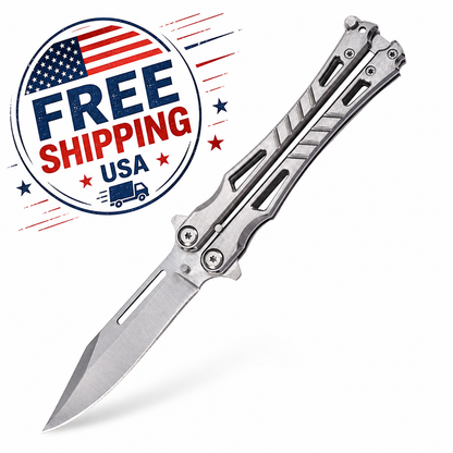 Balisong Butterfly Knife – Silver